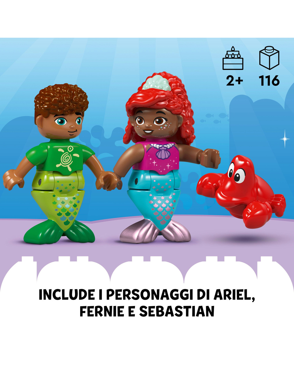 Il magico palazzo sottomarino di ariel – 10435 – lego duplo disney