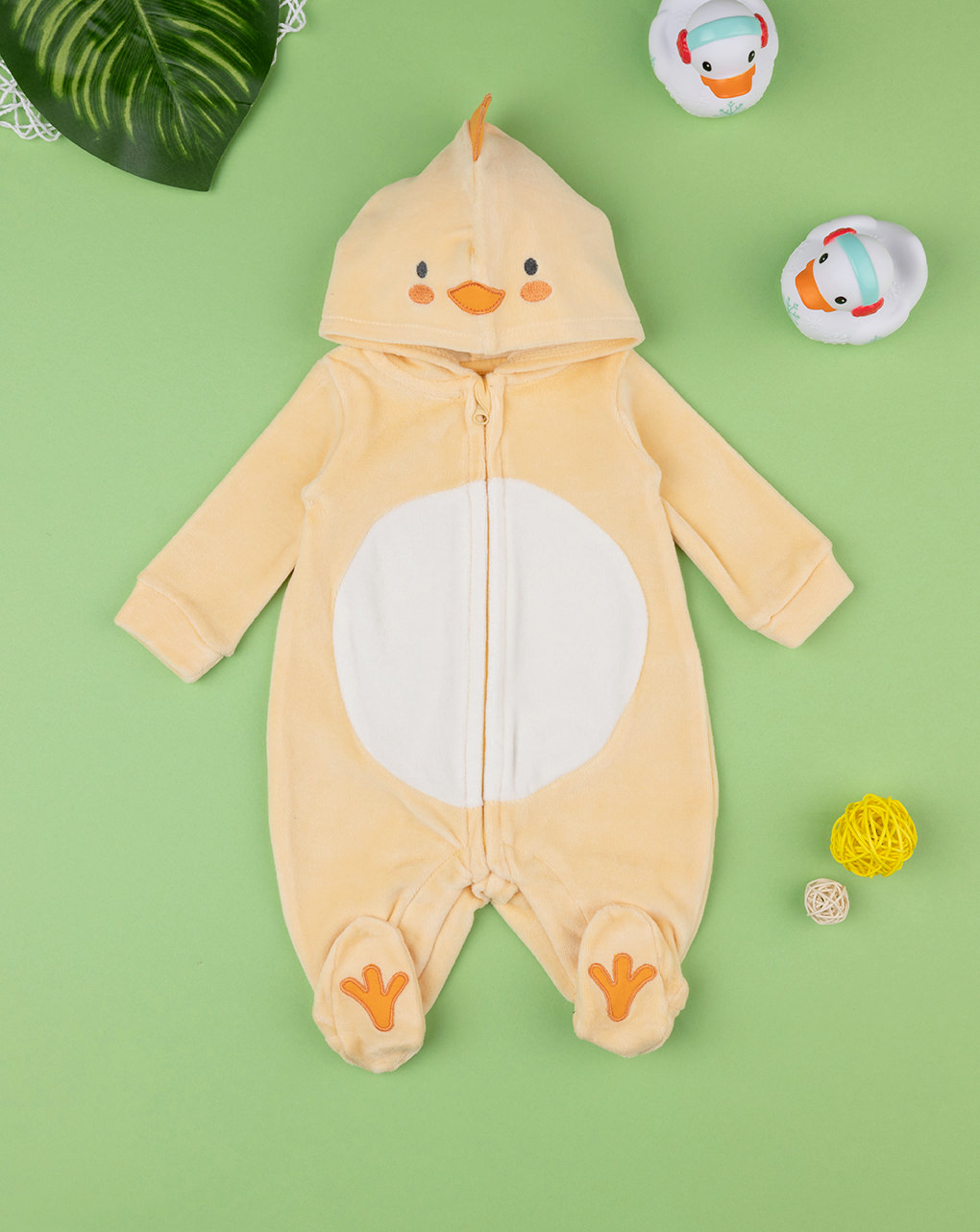 Tutina in ciniglia con cappuccio