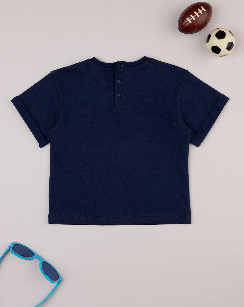 T-shirt blu scuro bimbo