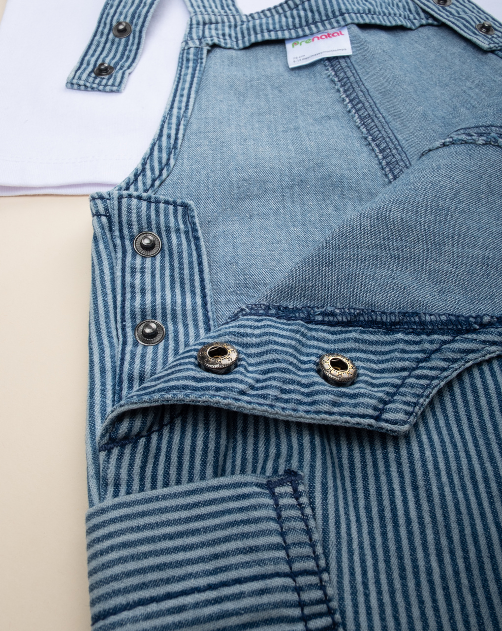 Completo bimbo salopette chambray