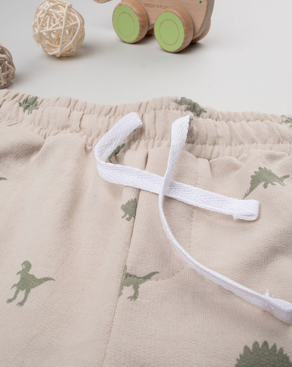 Pantalone bimbo beige dinosauri
