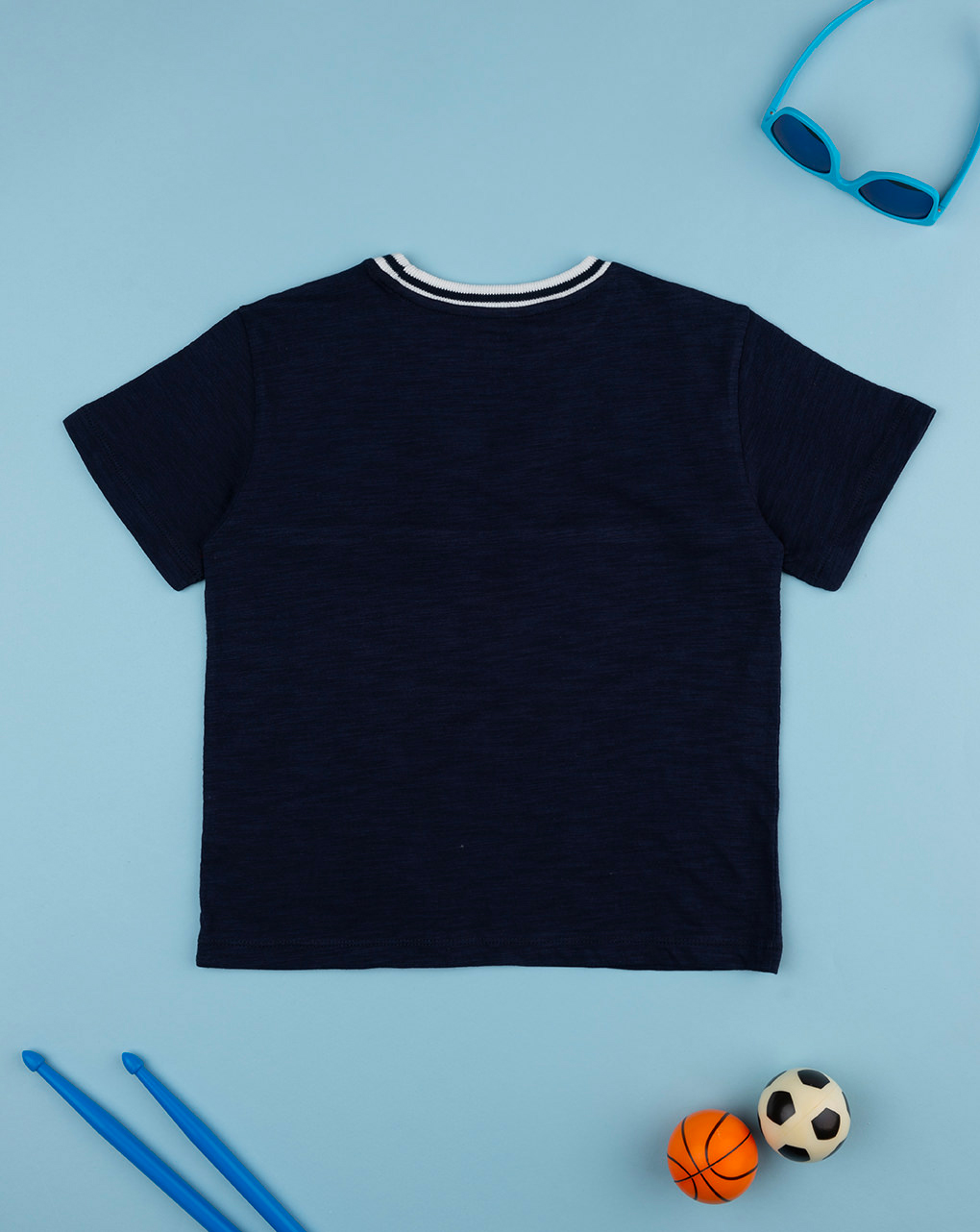 T-shirt bimbo blu e bianca