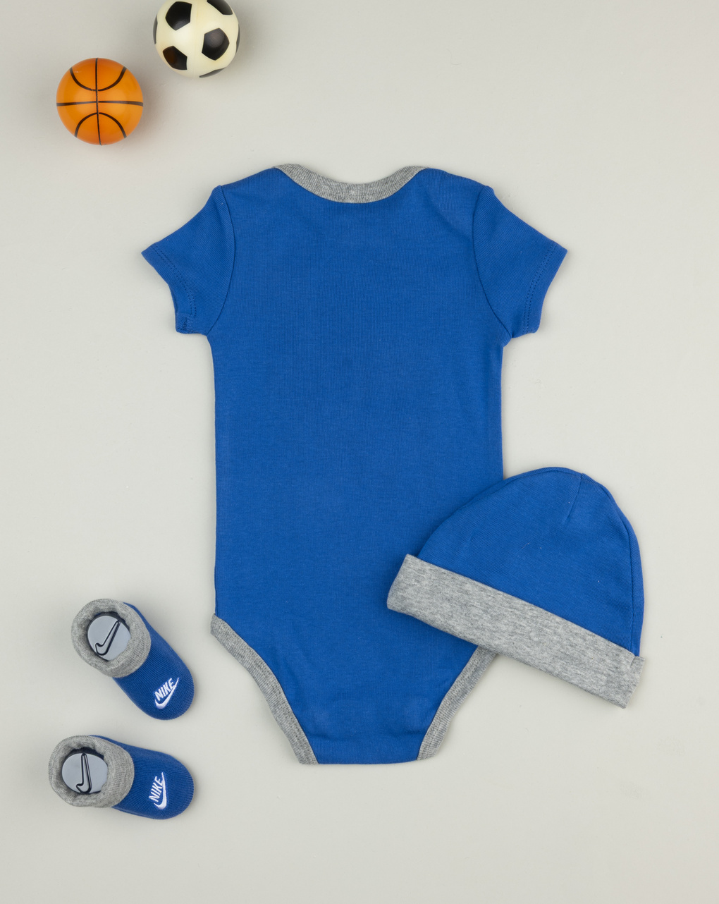 Pack 3 pezzi nike neonato grigio/blu