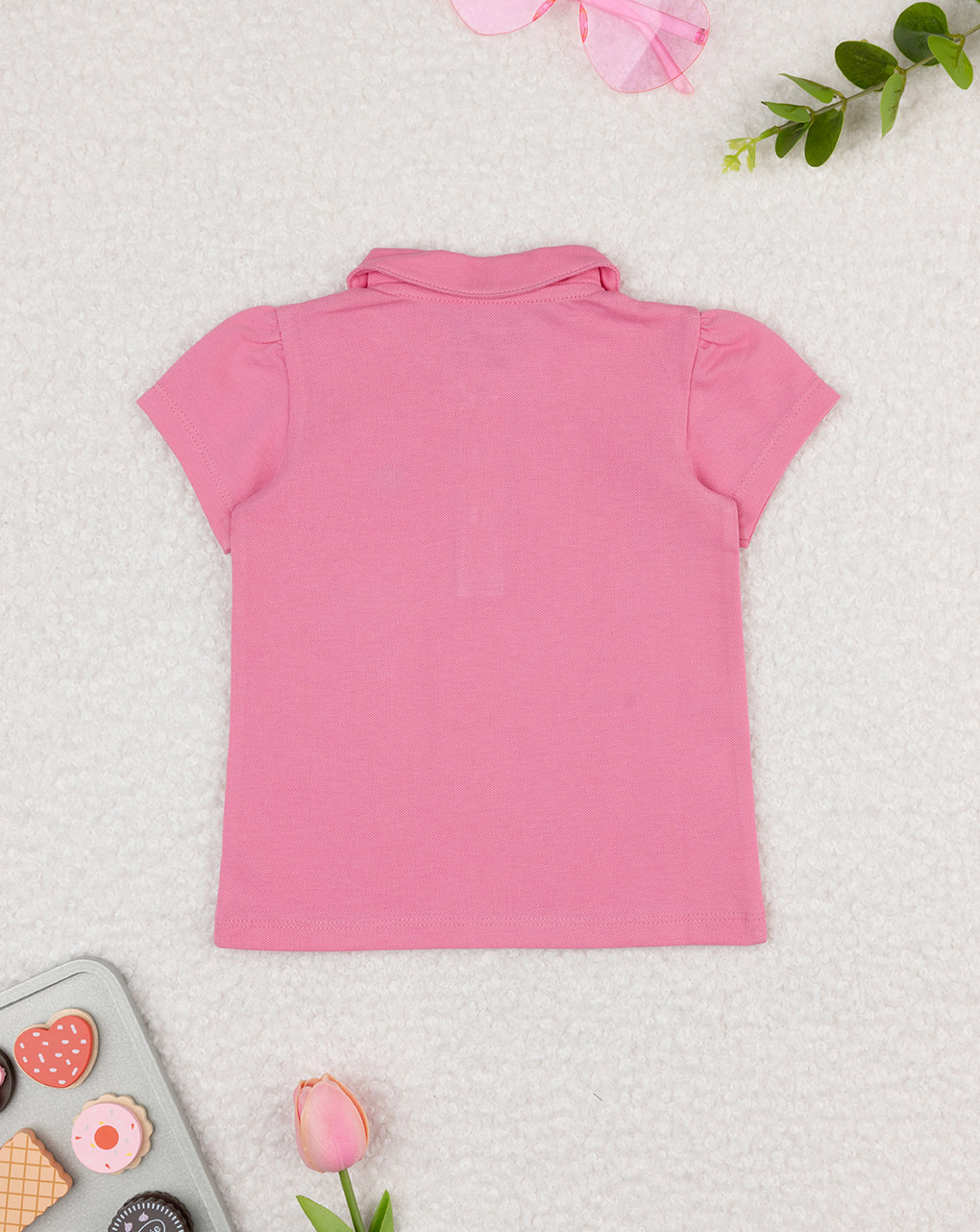 Polo bimba rosa cuore
