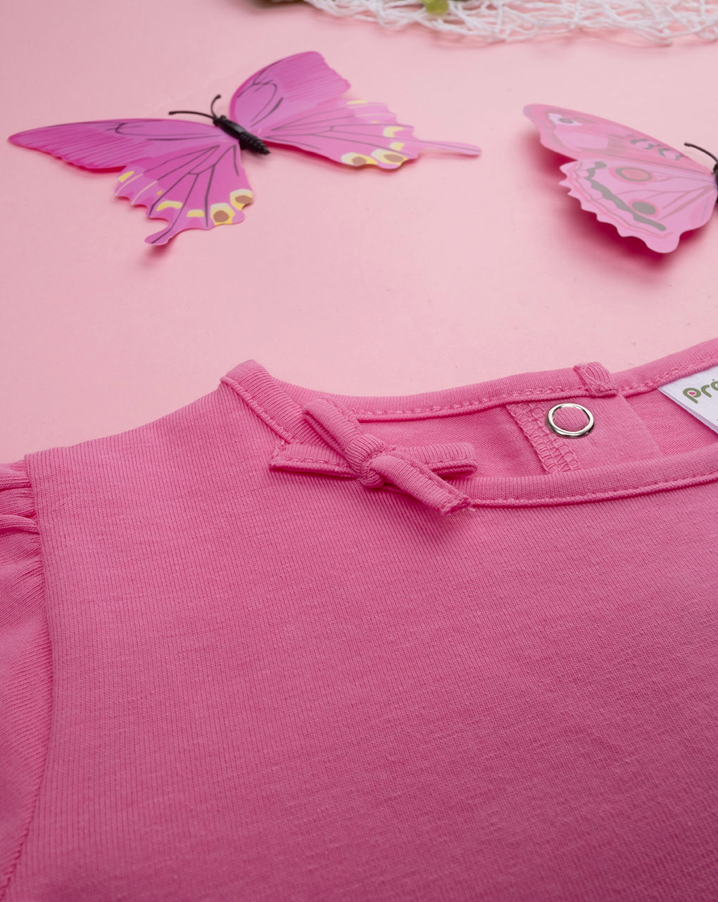 Abito bimba rosa farfalle allover