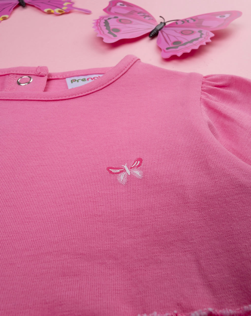 Abito bimba rosa farfalle allover