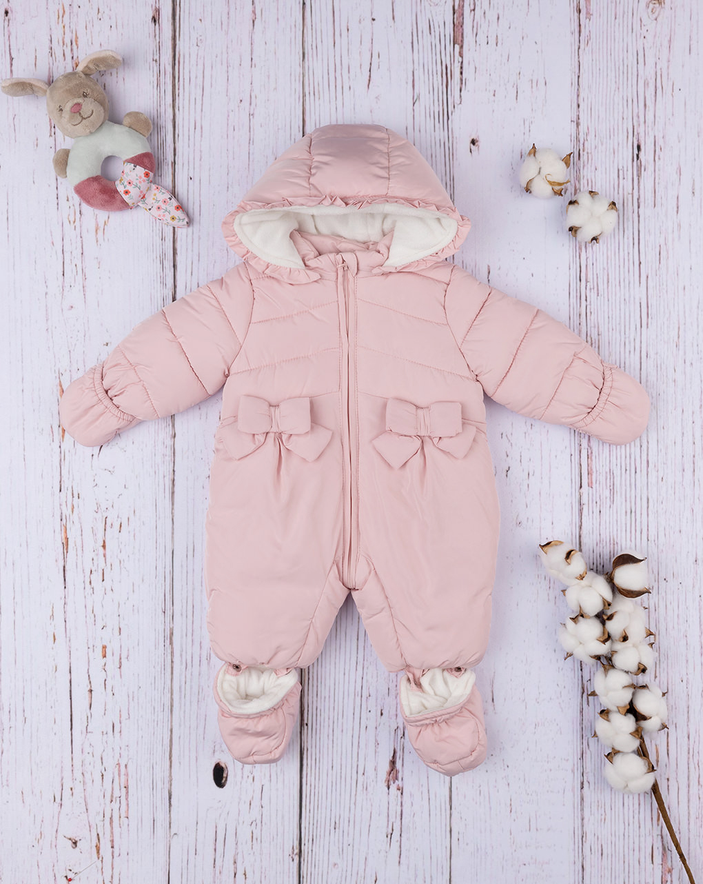 Tuta neve bimba nylon rosa