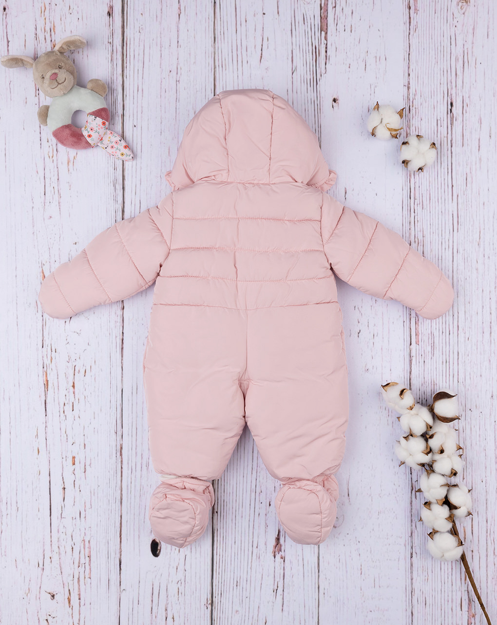 Tuta neve bimba nylon rosa