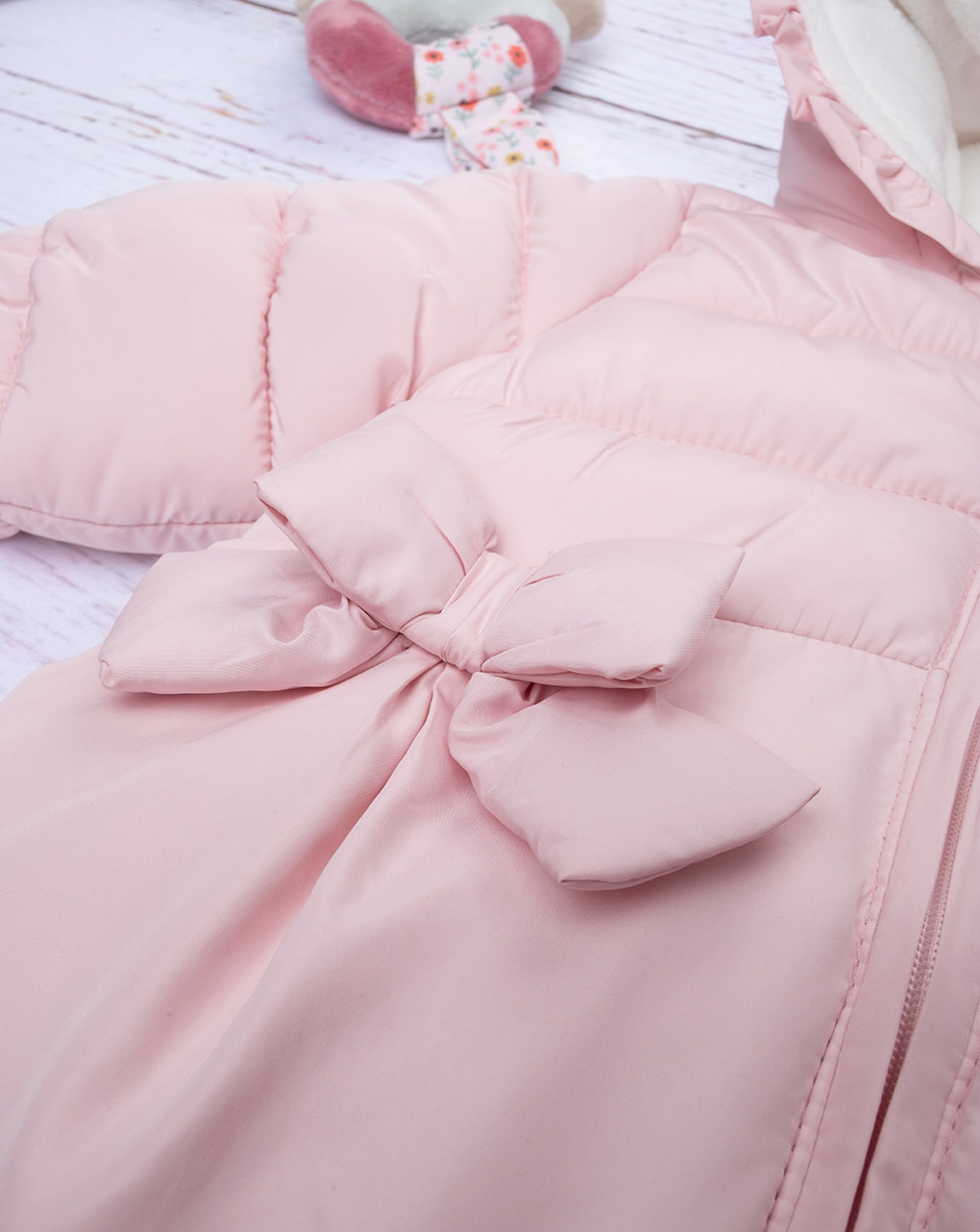 Tuta neve bimba nylon rosa