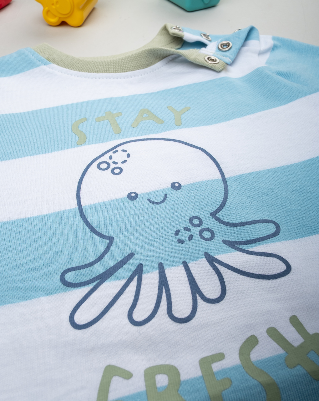 Completo corto bimbo azzurro/verde