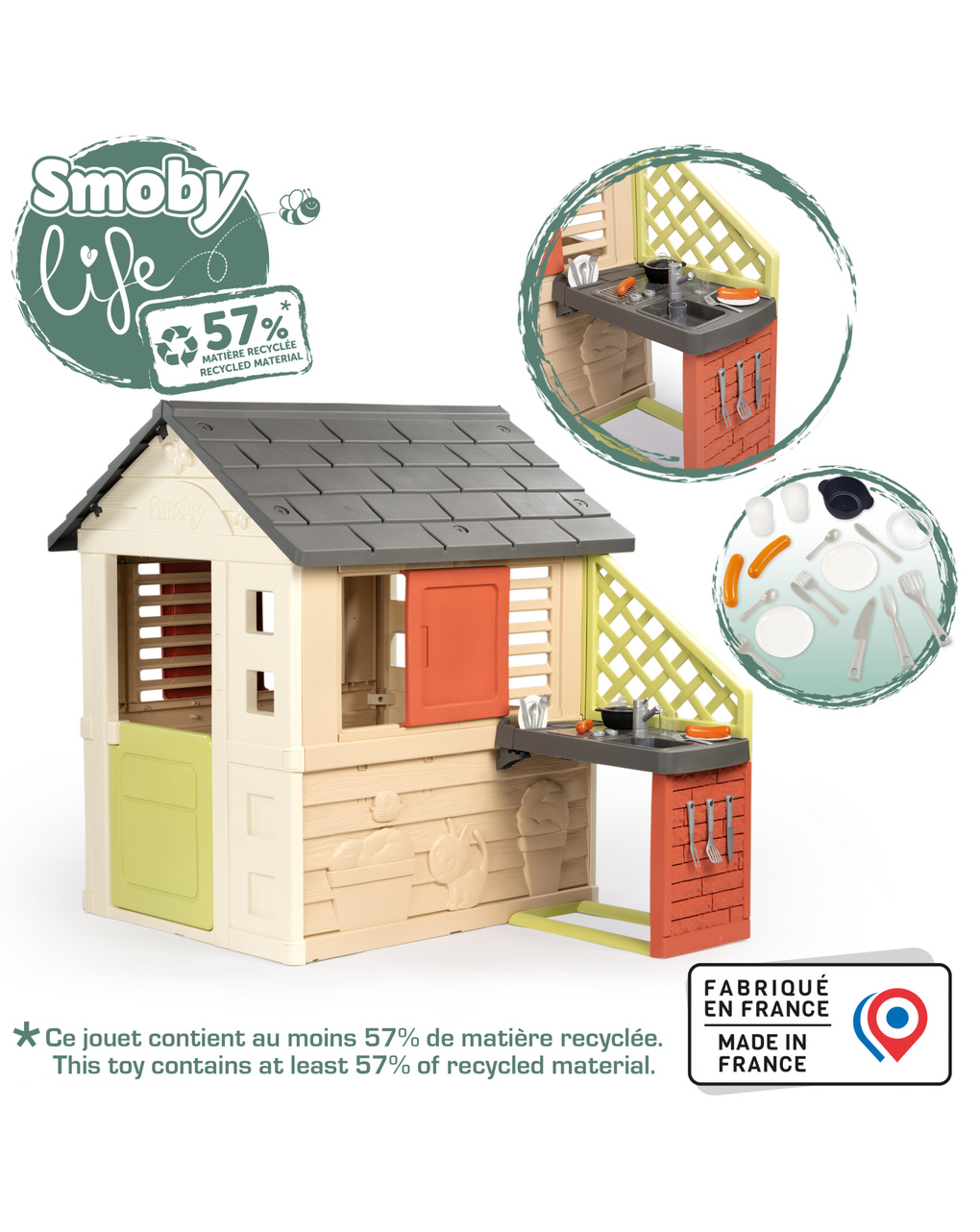 Casetta natura con cucina eco - 2+ - smoby life