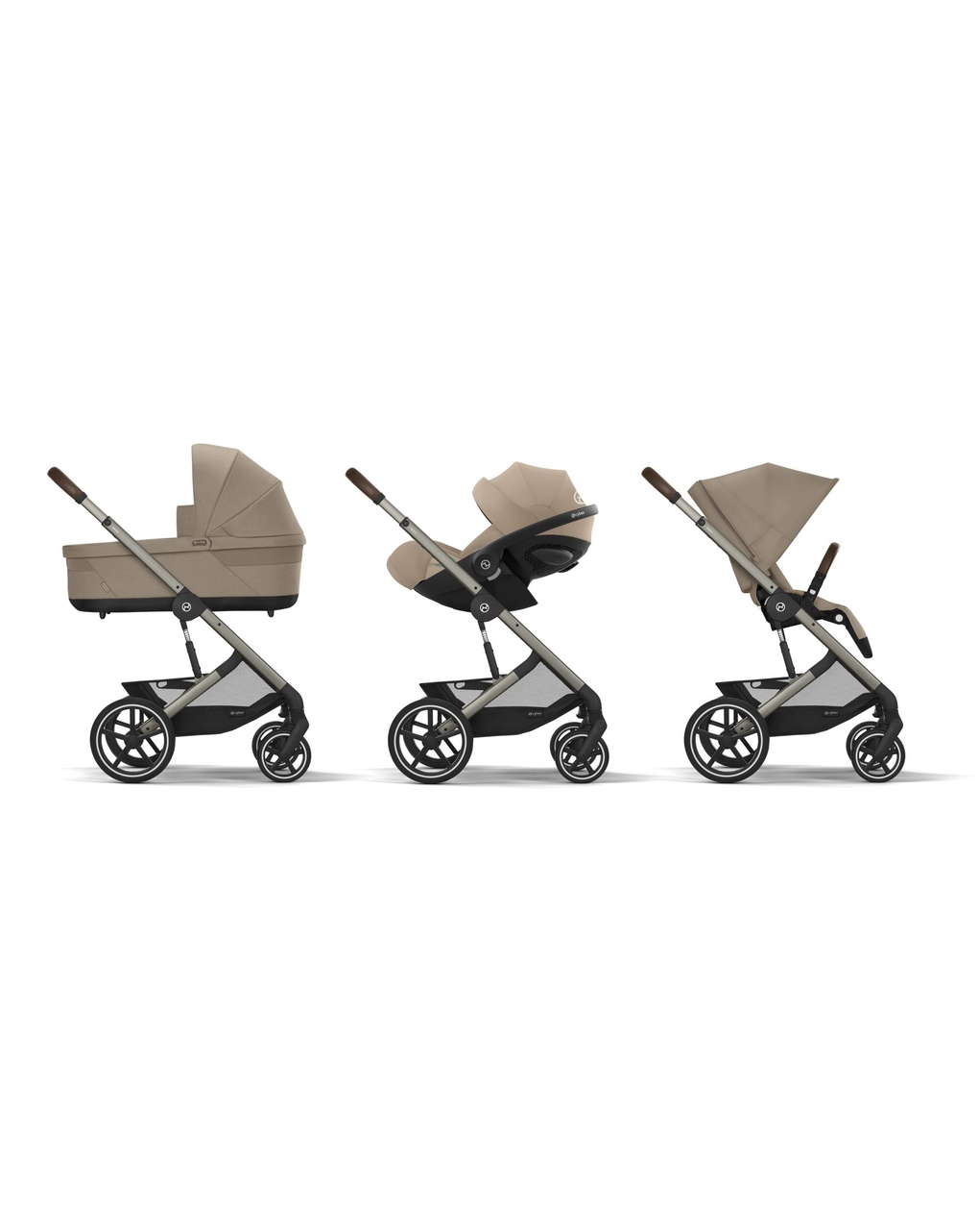 Trio balios s lux tpe almond beige nav cots cloudg pls beige+adattatori. cybex