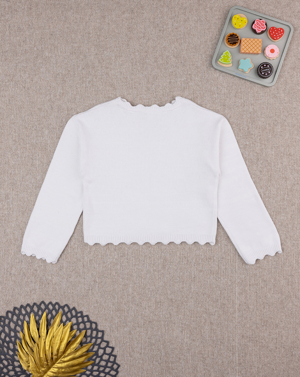 Maglia bimba bianca ondulata