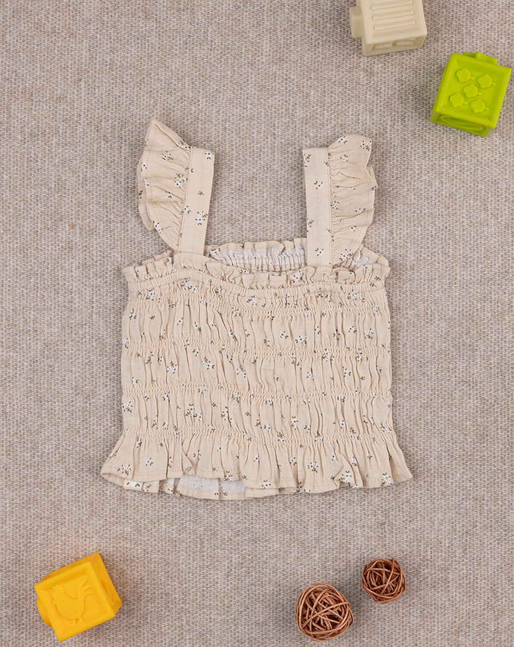 Canotta bimba beige