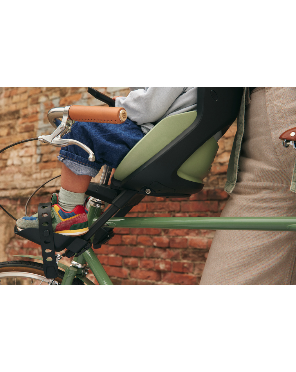 Prodigee icon front - seggiolino bici con montaggio anteriore nero ossidiana