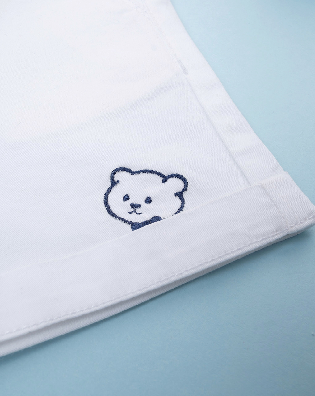 Pantalone twill bimbo bianco con cintura