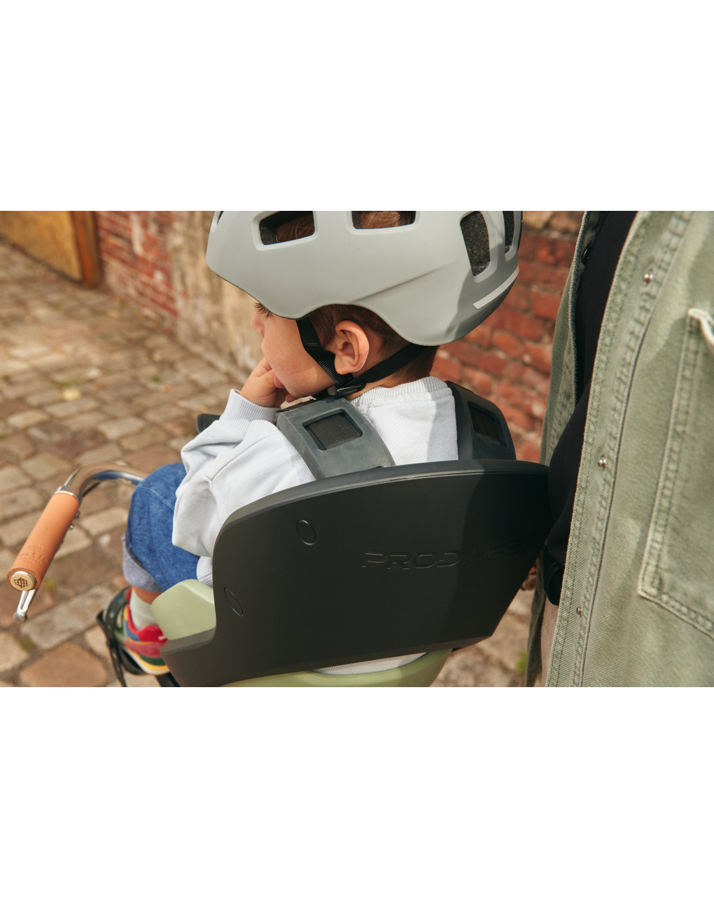 Prodigee icon front - seggiolino bici con montaggio anteriore nero ossidiana