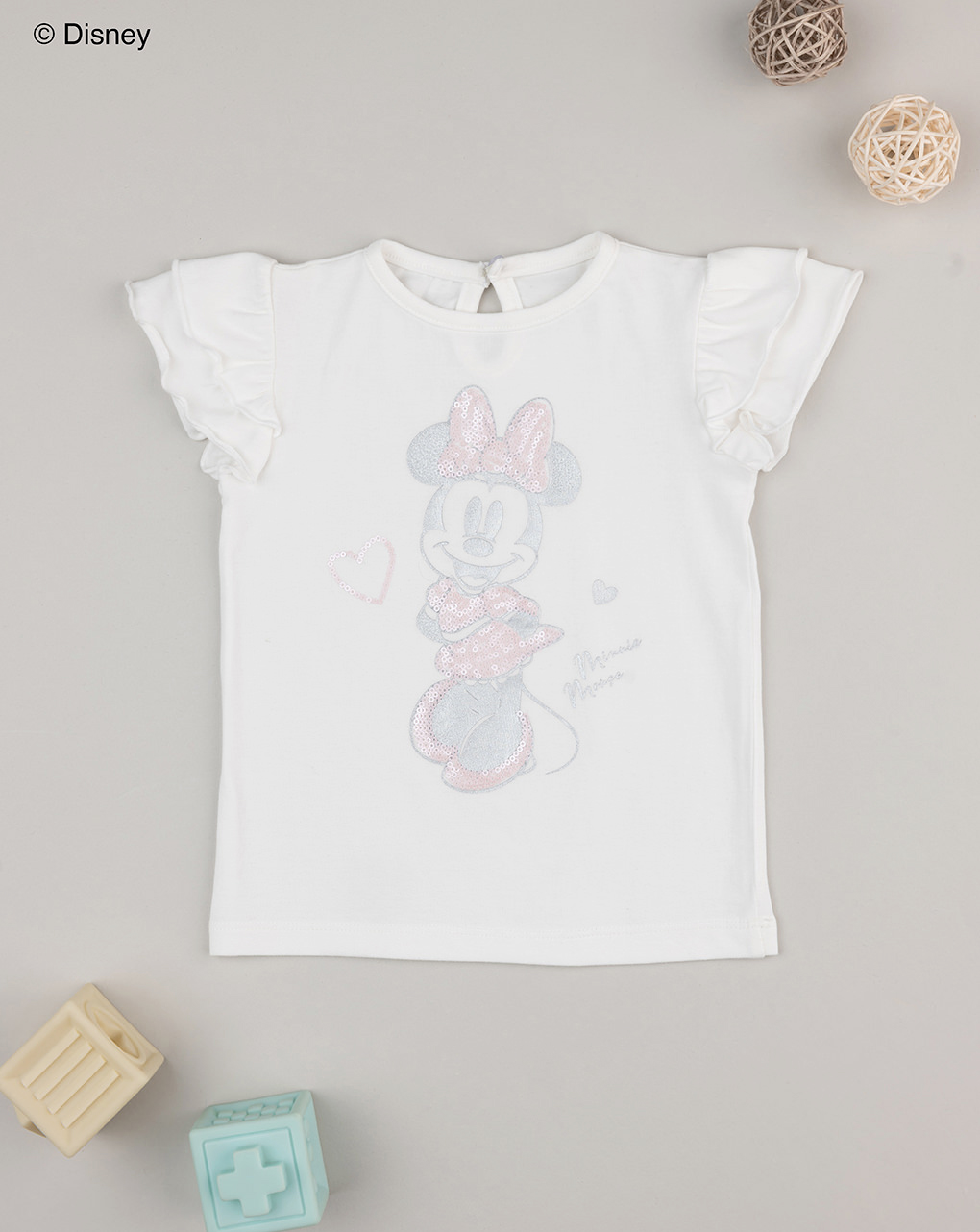 T-shirt bimba bianca minnie