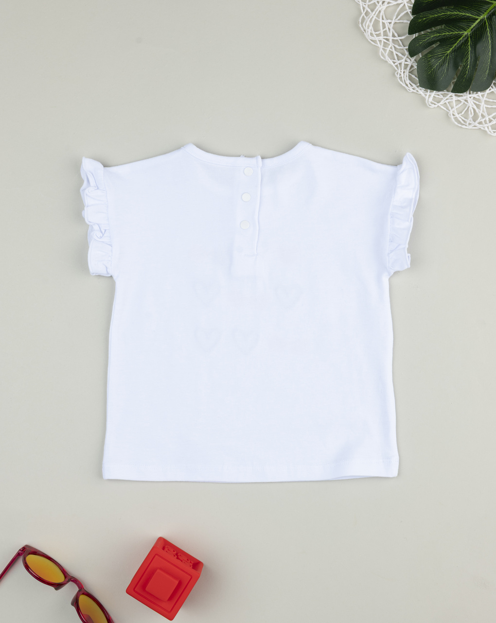 T-shirt bimba bianca ciliegie