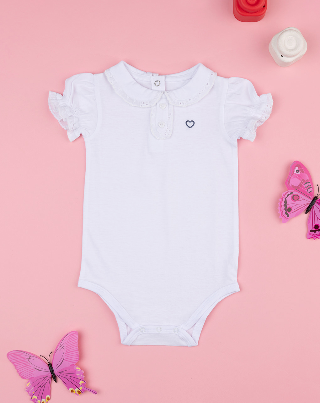 Body bimba bianco sangallo