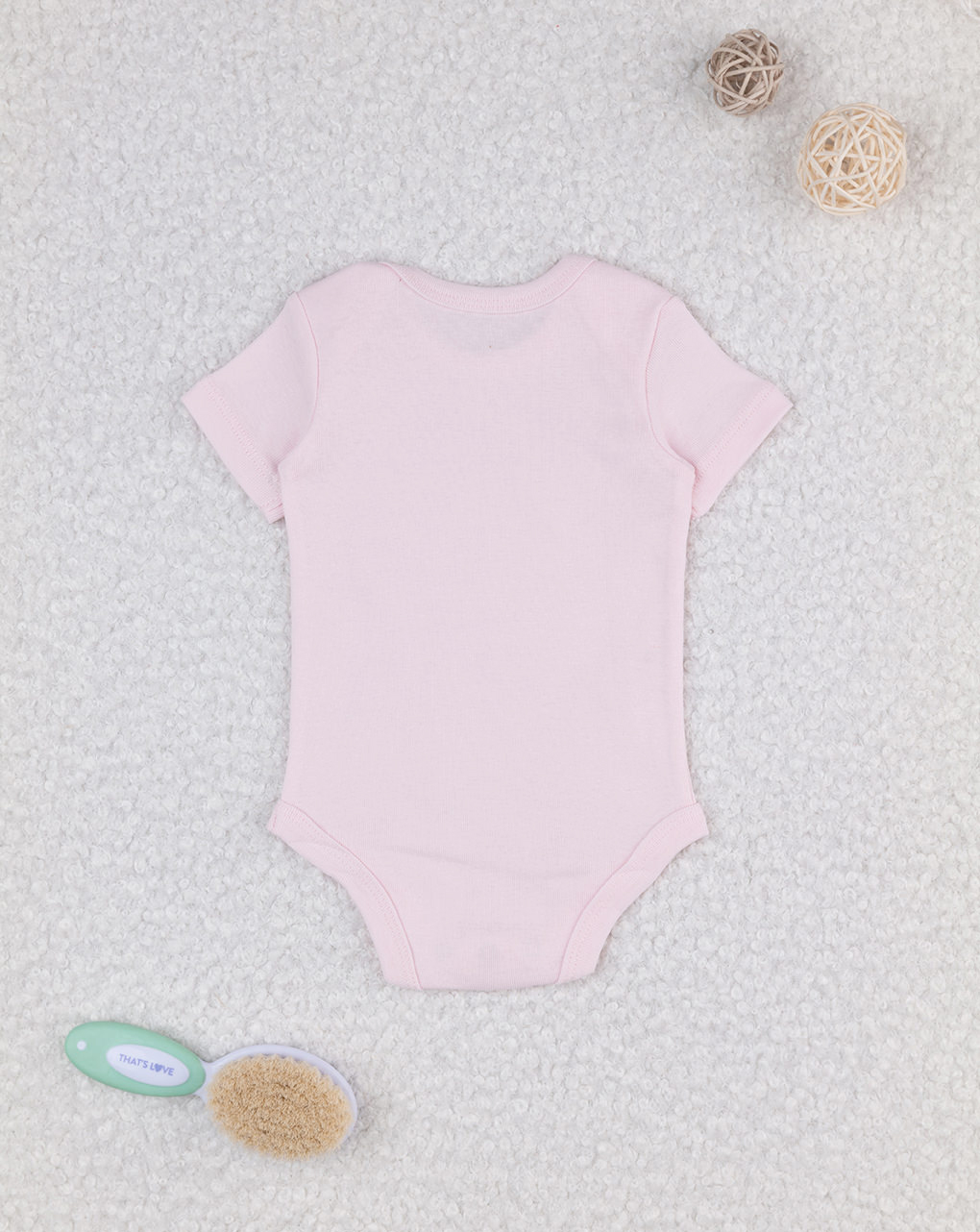 Body bimba rosa maniche corte