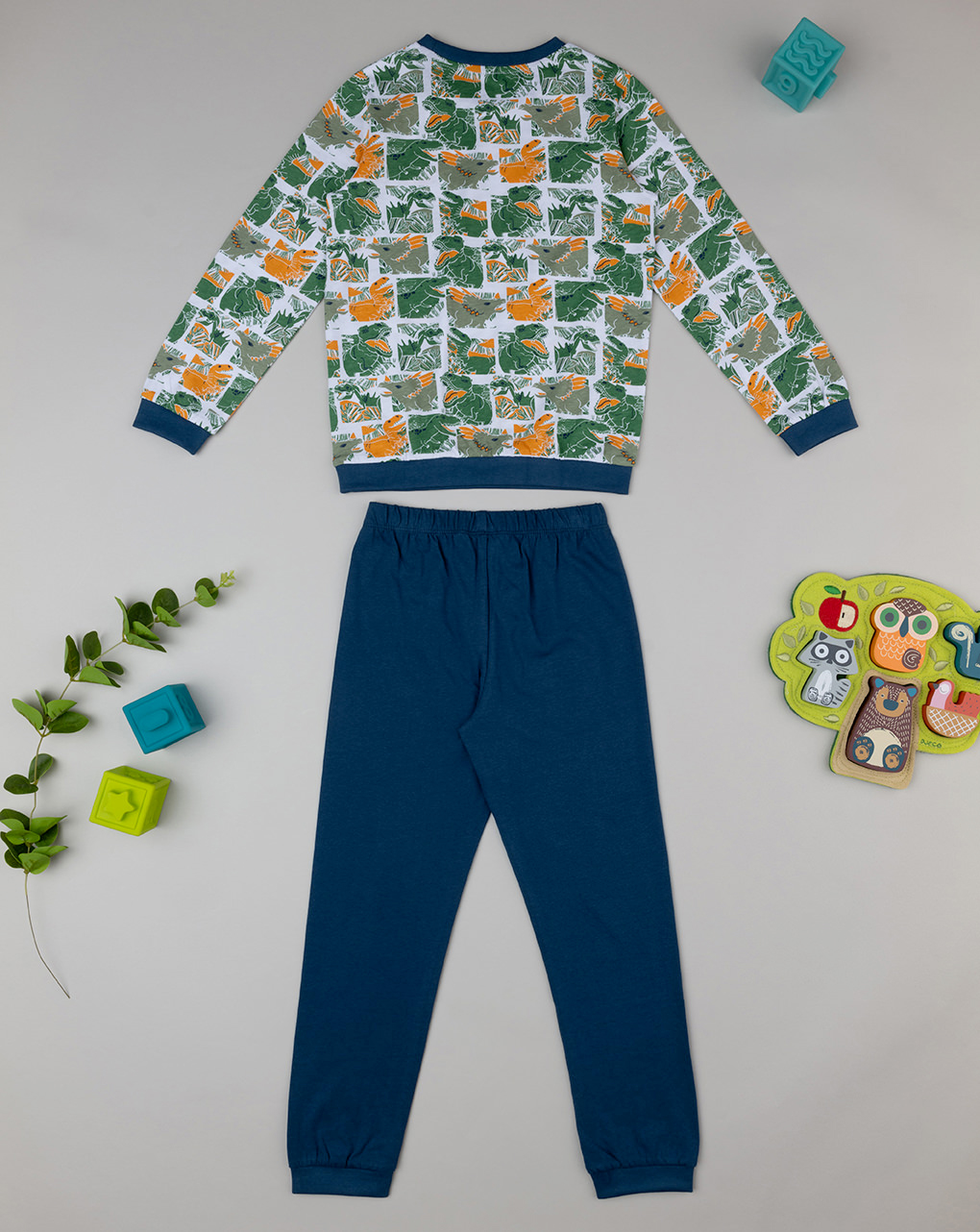 Pigiama bimbo blu/verde