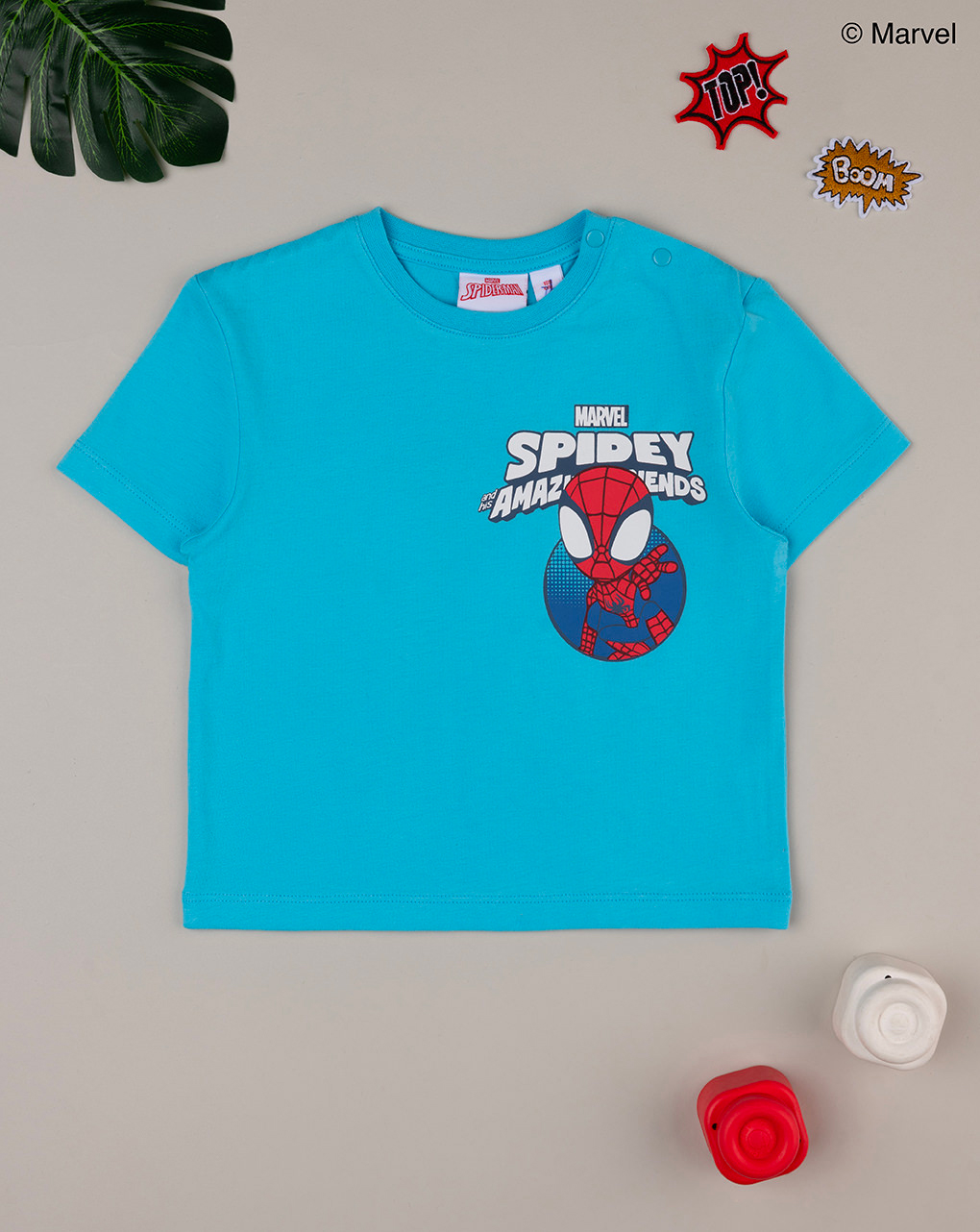 T-shirt bimbo azzurra spidey