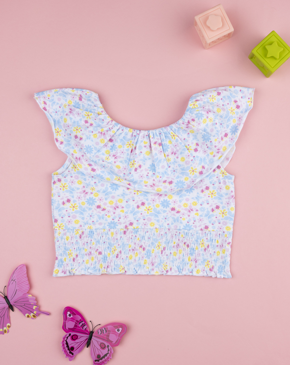 T-shirt bimba farfalle