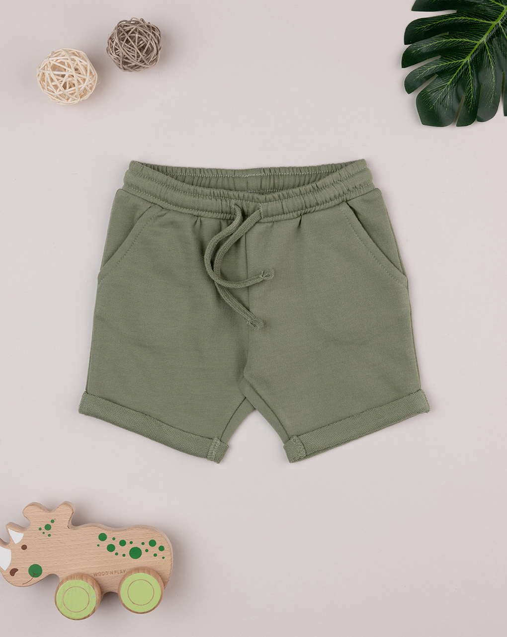 Pantalone corto bimbo verde