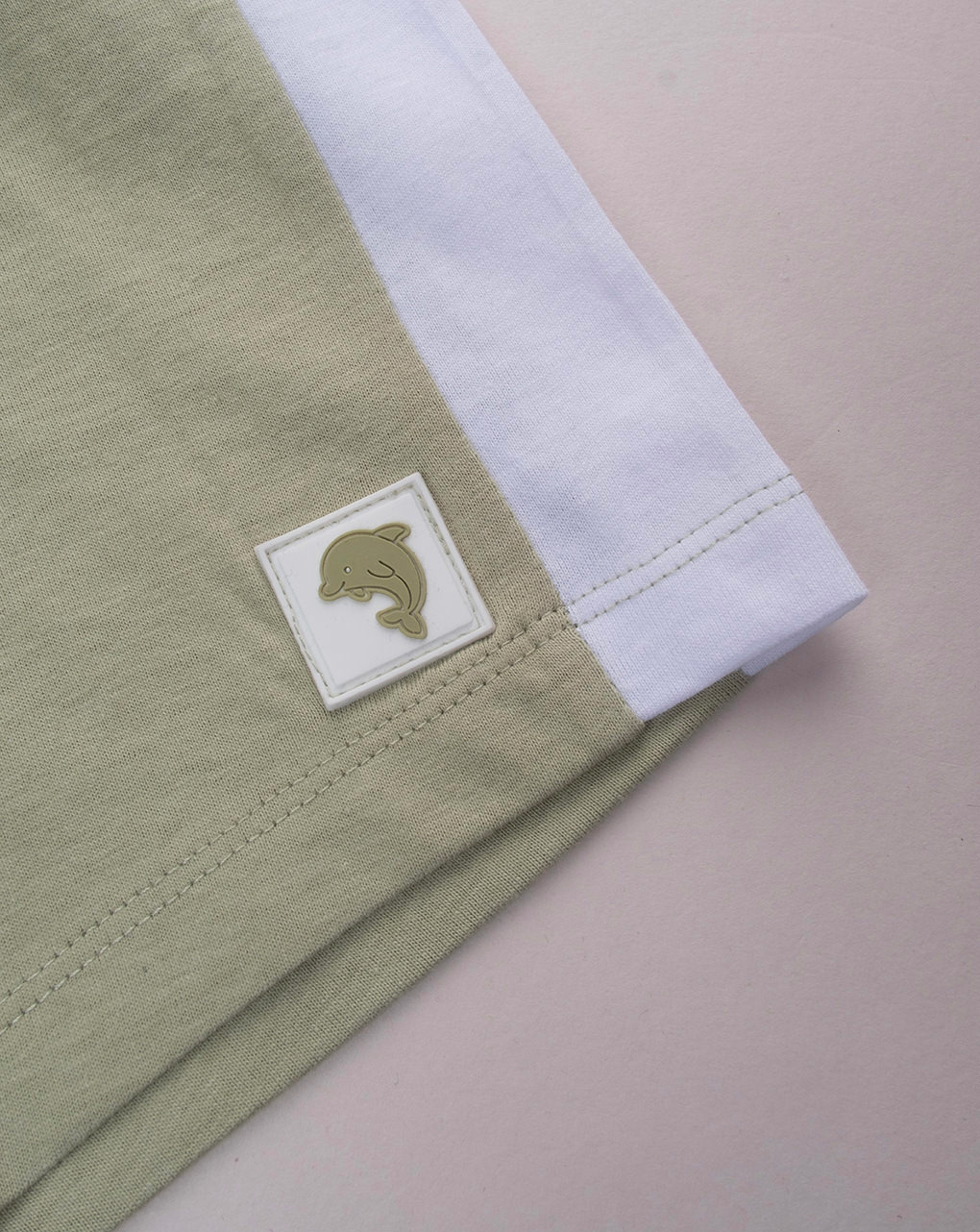 Shorts bimbo verde/bianco