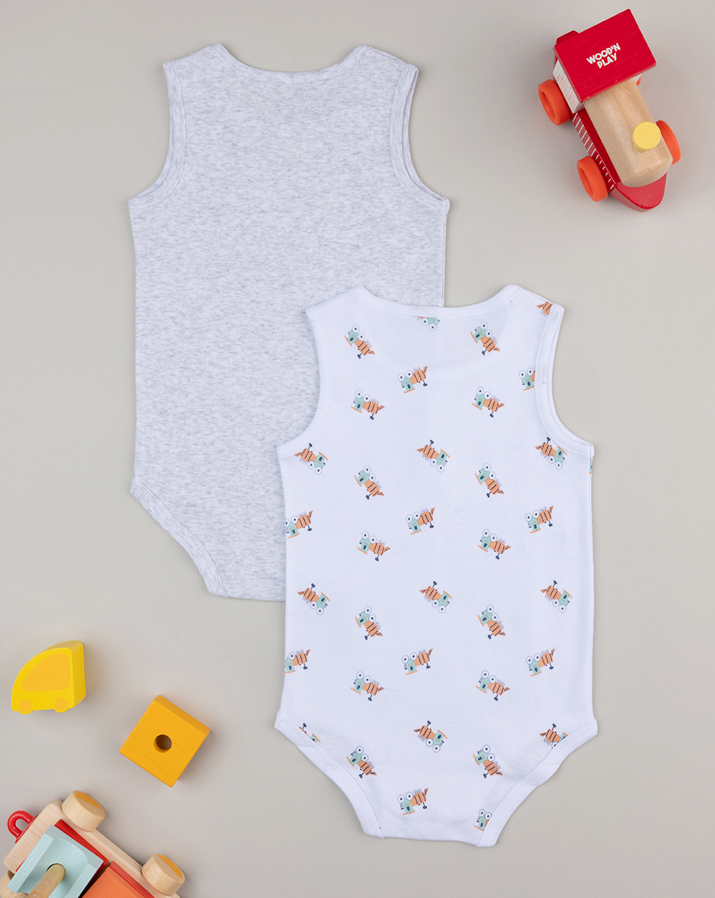 Pack 2 body bimbo stampati treno