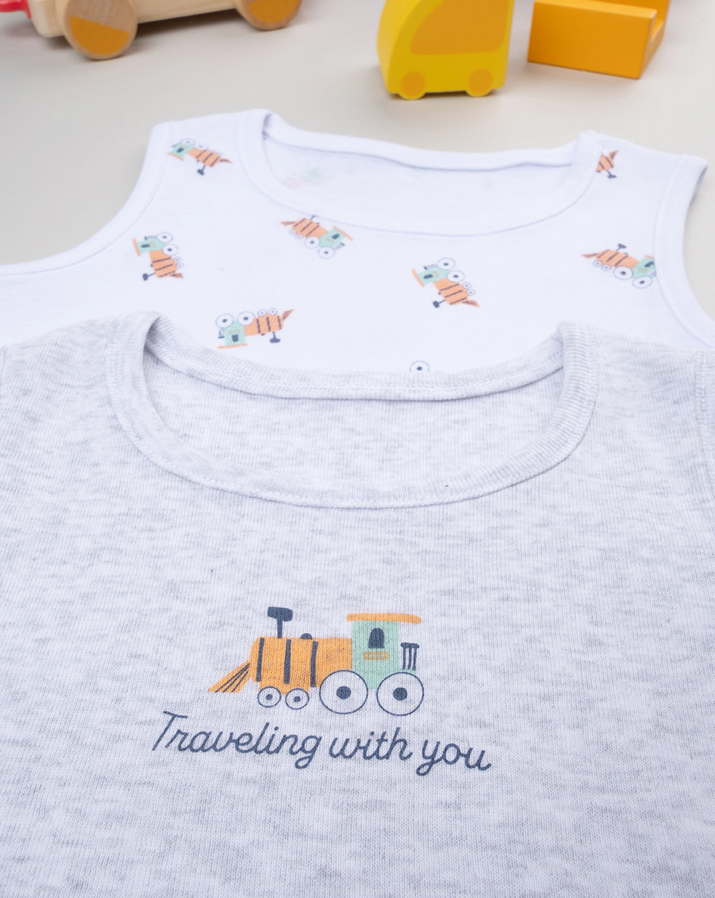 Pack 2 body bimbo stampati treno