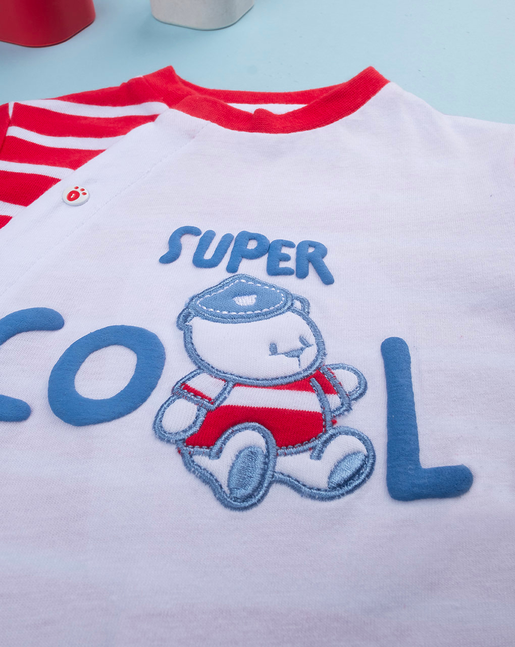 Tutina bimbo bianco/rossa super cool