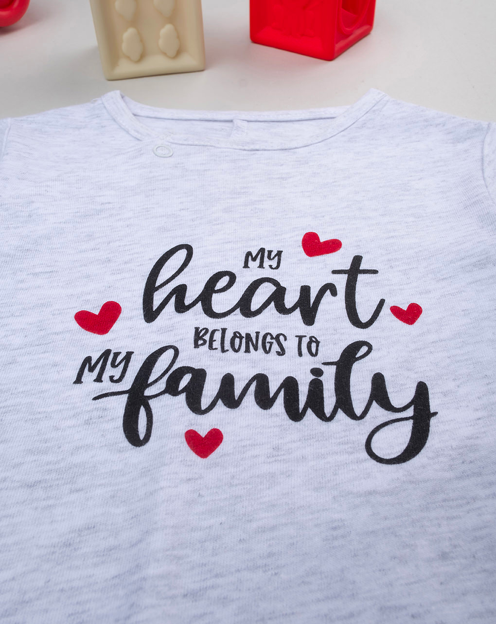 Tutina unisex grigia con scritta