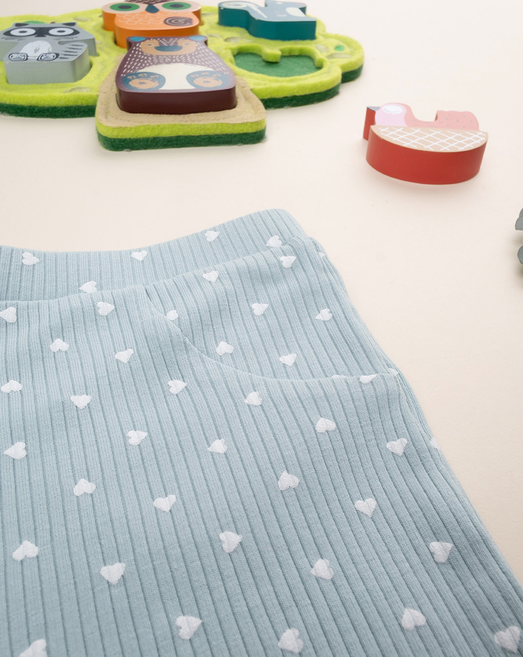 Legging bimba verde stampa allover