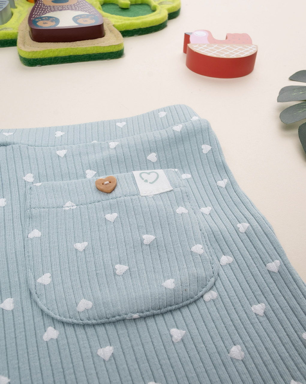 Legging bimba verde stampa allover