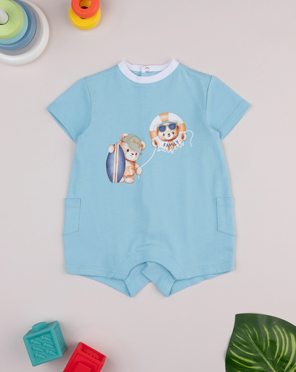 Pagliaccetto bimbo azzurro stampa orsetti