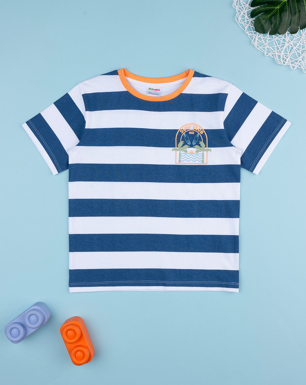 T-shirt bambino righe bianco/blu