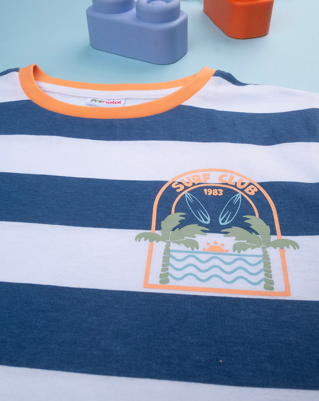 T-shirt bambino righe bianco/blu