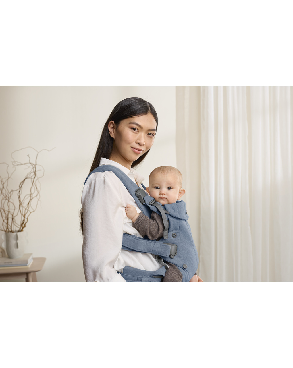 Marsupio baby carrier harmony woven blue mélange - babybjörn