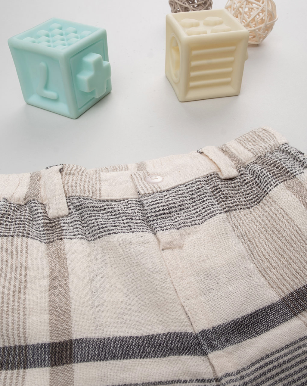 Shorts da bambino beige