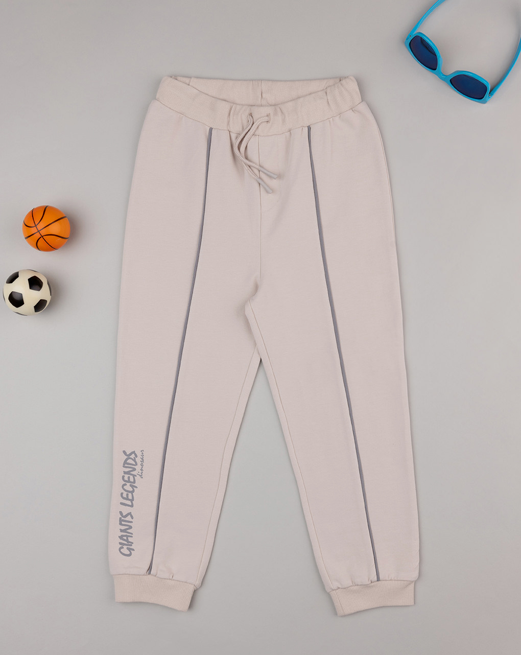 Pantaloni bambino beige dinosauri