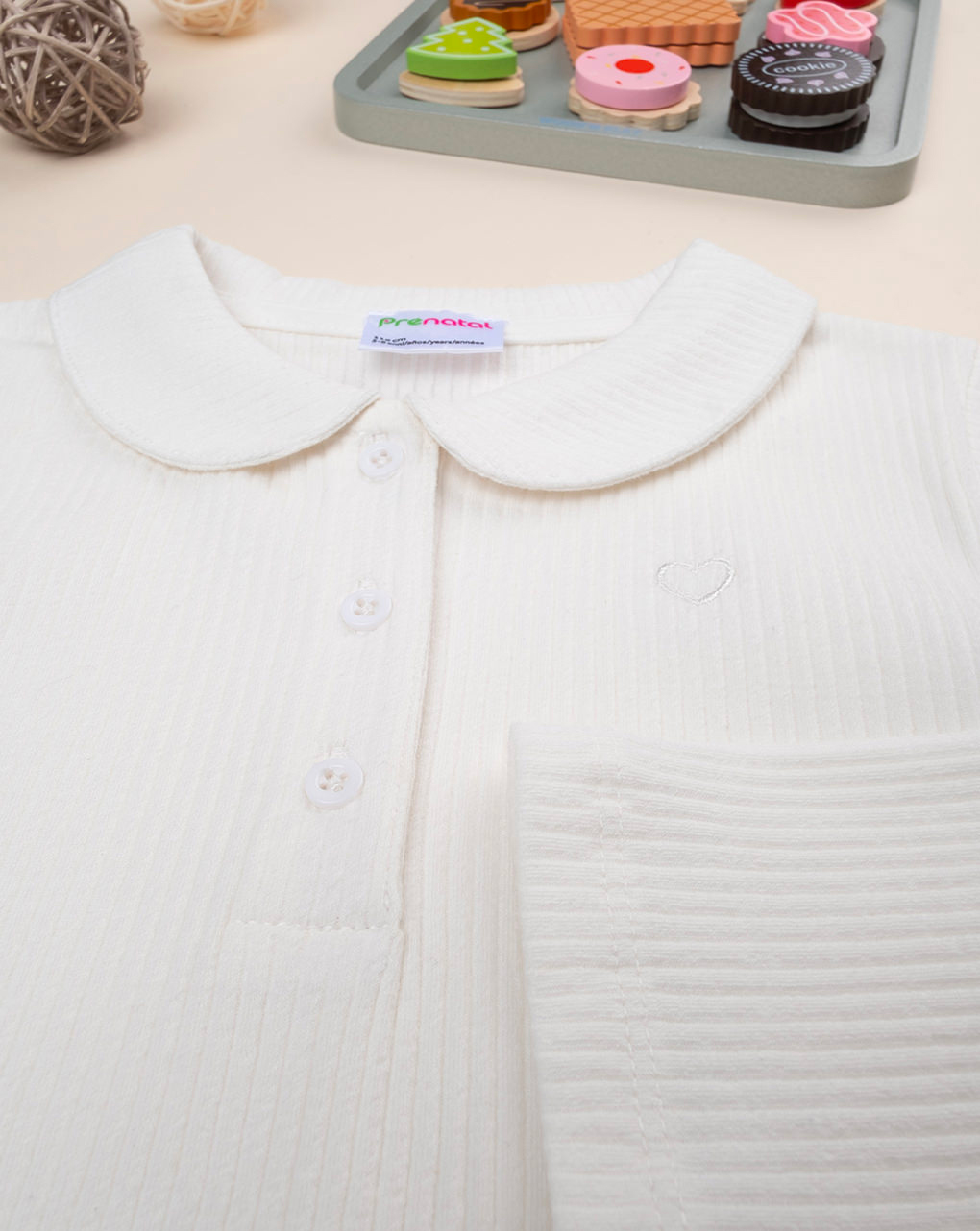 T-shirt costina bimba bianca