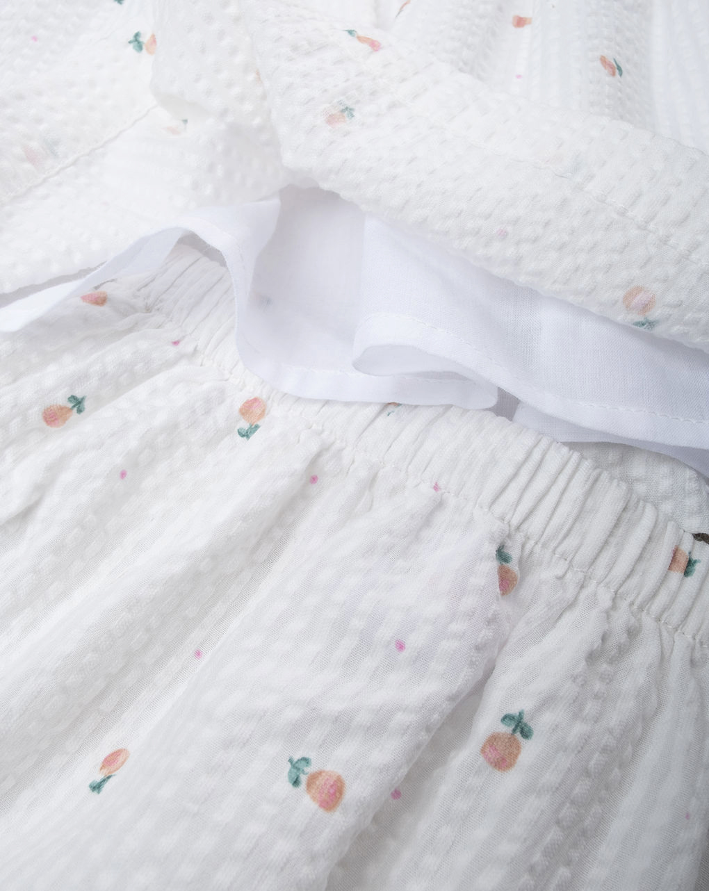 Abito bimba bianco con micro fiori