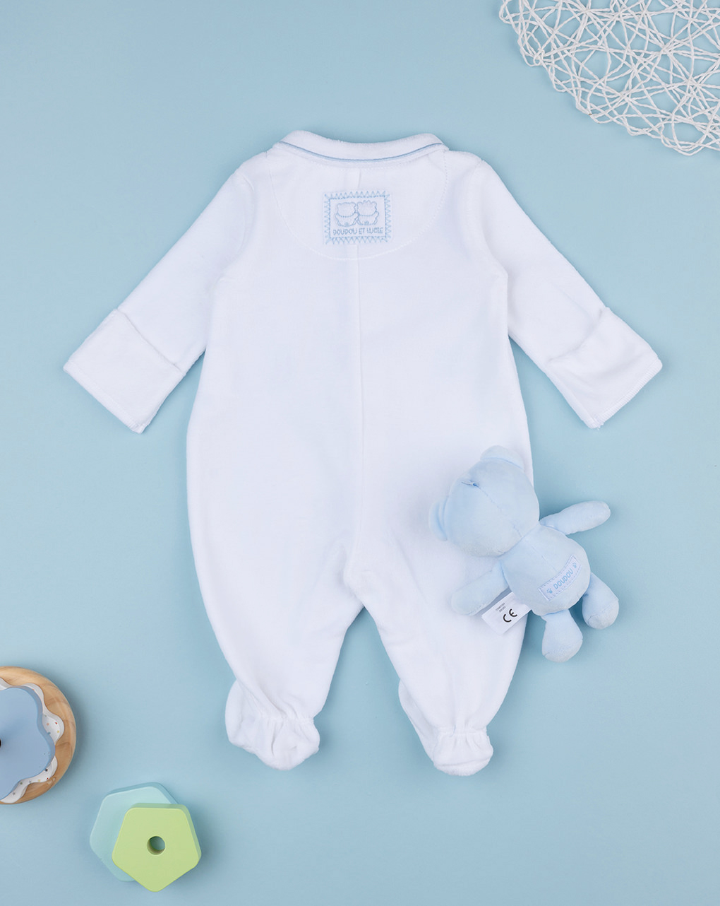 Tutina neonato bianca con orsetto omaggio