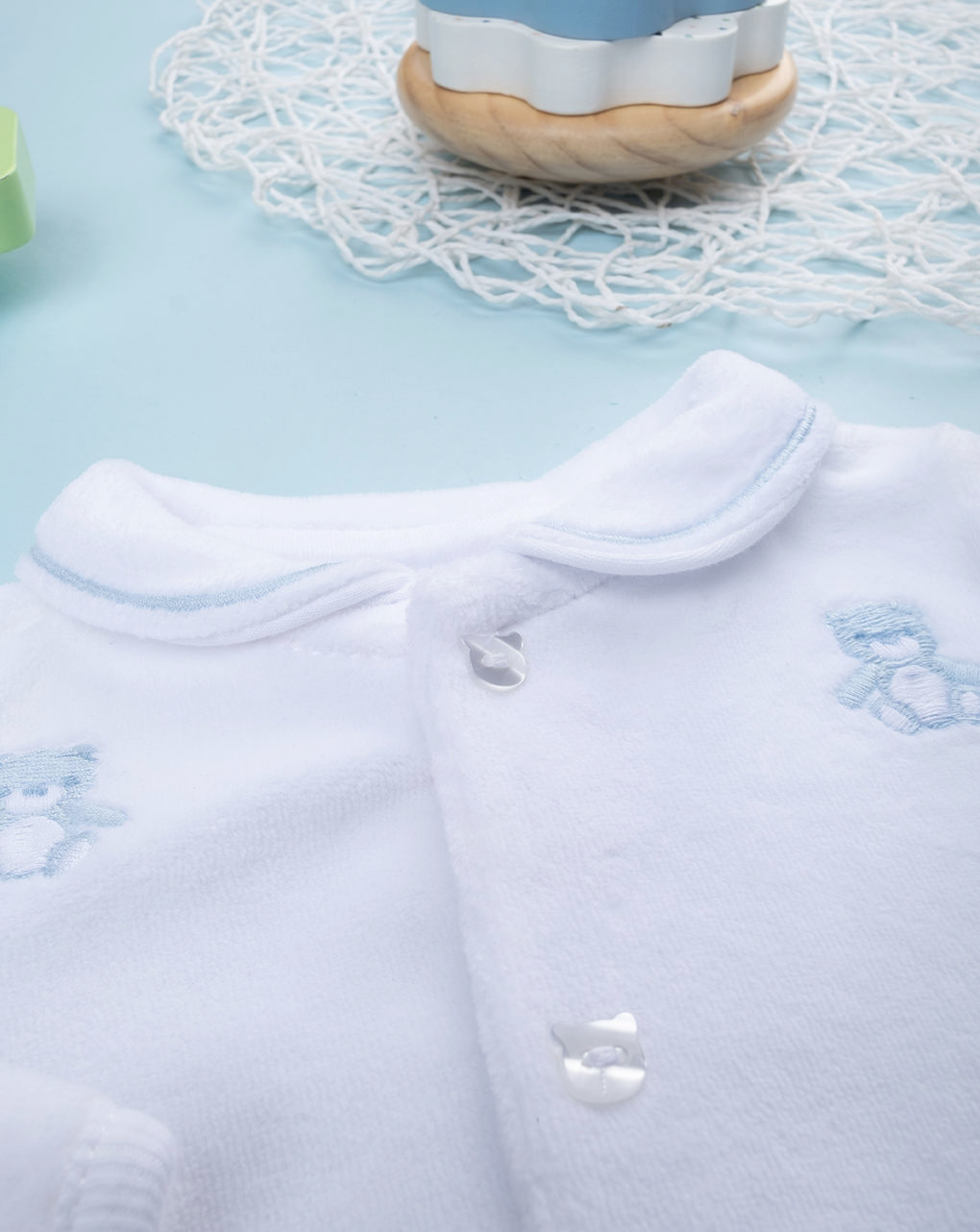 Tutina neonato bianca con orsetto omaggio