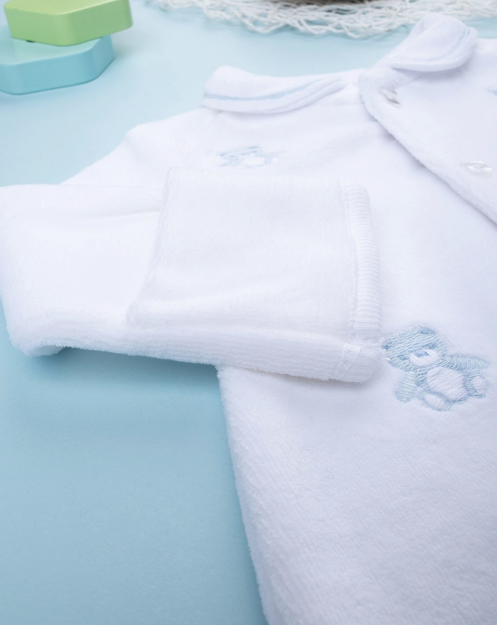 Tutina neonato bianca con orsetto omaggio