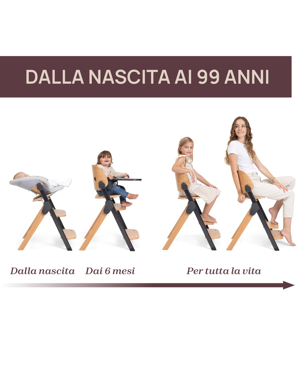 Sedia evolutiva meraviglia ebony - chicco