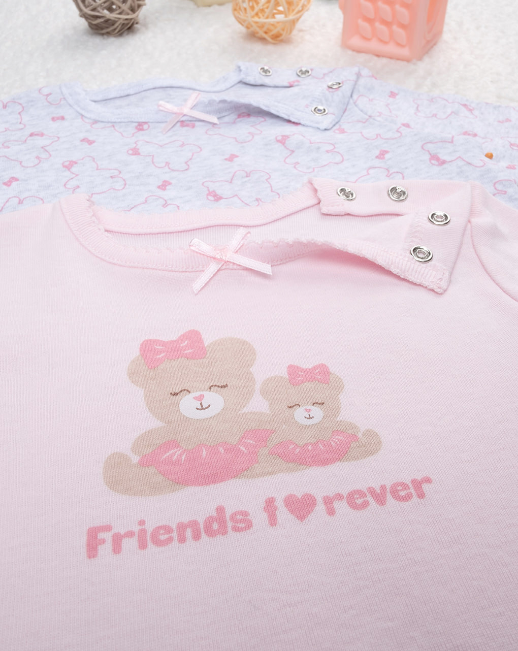 Pack 2 body bimba roda/grigio orsi