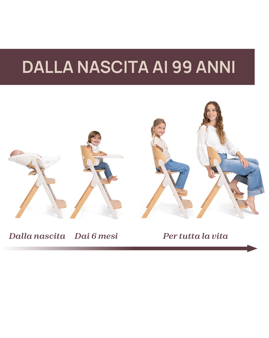 Sedia evolutiva meraviglia fossil - chicco
